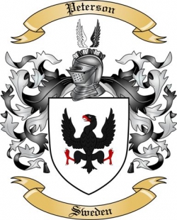 Peterson Family Crest from Sweden