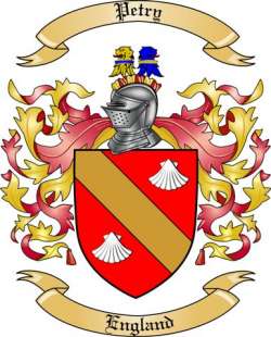 Petry Family Crest from England