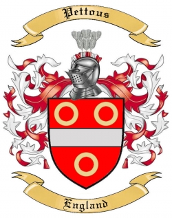 Pettous Family Crest from England