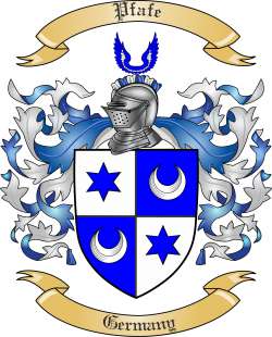 Pfafe Family Crest from Germany