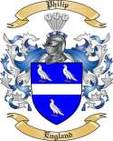 Philip Family Crest from England