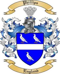Phillips Family Crest from England