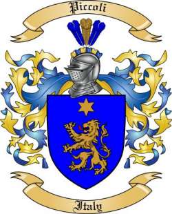 Piccoli Family Crest from Italy