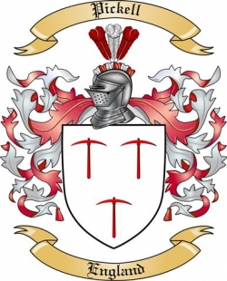 Pickell Family Crest from England