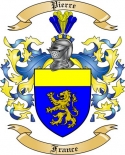 Pierre Family Crest from France