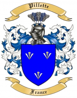 Pillette Family Crest from France