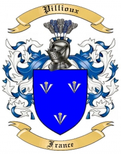 Pillioux Family Crest from France