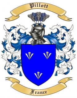 Pillott Family Crest from France