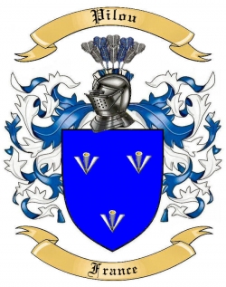 Pilou Family Crest from France