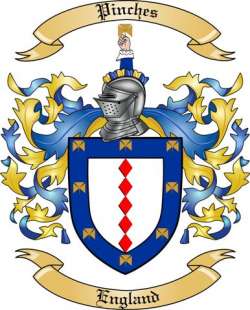 Pinches Family Crest from England