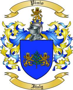 Pinio Family Crest from Italy