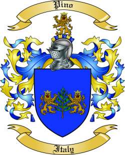 Pino Family Crest from Italy