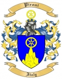 Pironi Family Crest from Italy