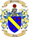 Pisaniello Family Crest from Italy