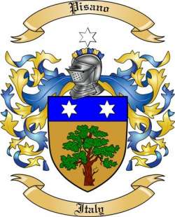 Pisano Family Crest from Italy
