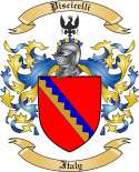 Piscicelli Family Crest from Italy