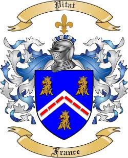 Pitat Family Crest from France