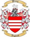 Pizzey Family Crest from England