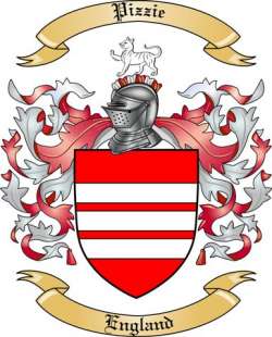 Pizzie Family Crest from England
