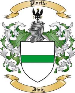 Placito Family Crest from Italy