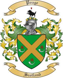 Poage Family Crest from Scotland