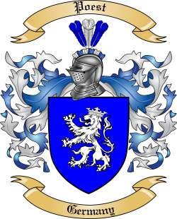 Poest Family Crest from Germany