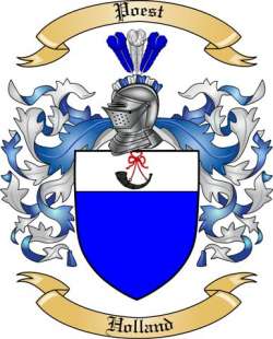 Poest Family Crest from Holland