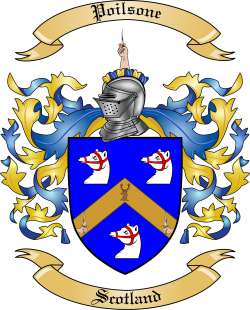 Poilsone Family Crest from Scotland