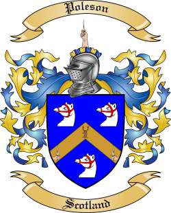 Poleson Family Crest from Scotland