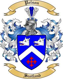 Polson Family Crest from Scotland2