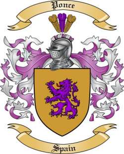 Ponce Family Crest from Spain