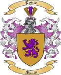 Ponce Family Crest from Spain