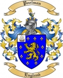 Poolman Family Crest from England
