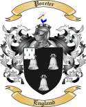 Poreter Family Crest from England