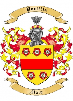 Portilla Family Crest from Italy