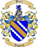Poser Family Crest from England