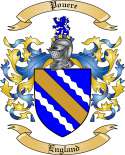 Pouere Family Crest from England