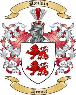 Poulain Family Crest from France