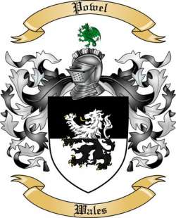 Powel Family Crest from Wales