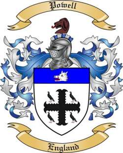 Powell Family Crest from England