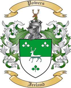 Powers Family Crest from Ireland