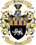 Pradeau Family Crest from France