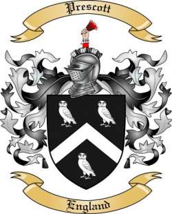 Prescott Family Crest from England