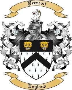 Prescott Family Crest from England2