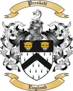Preskett Family Crest from England2