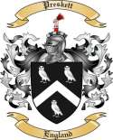 Preskett Family Crest from England