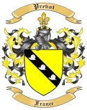 Prevot Family Crest from France