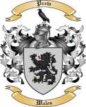 Prew Family Crest from Wales