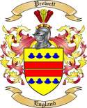 Prewett Family Crest from England