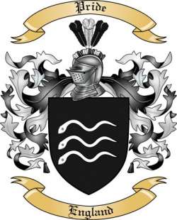 Pride Family Crest from England